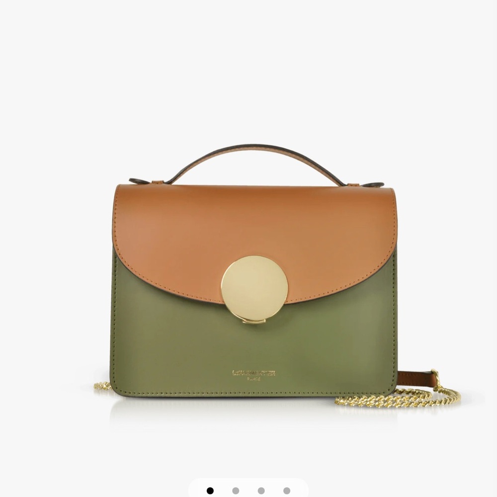 LeParmentier Ondina Color Block Flap Top Handle / Crossbody bag NEW